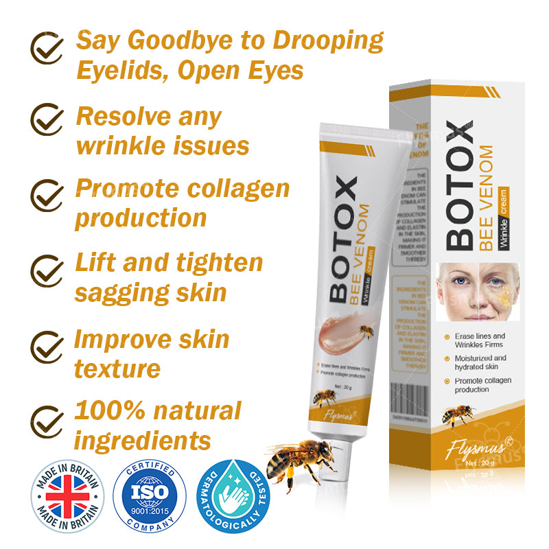 🐝🌟MHRA Approved✨Flysmus® Botox Bee Venom Wrinkle Removal Cream-Last Day Promotion 70% OFF